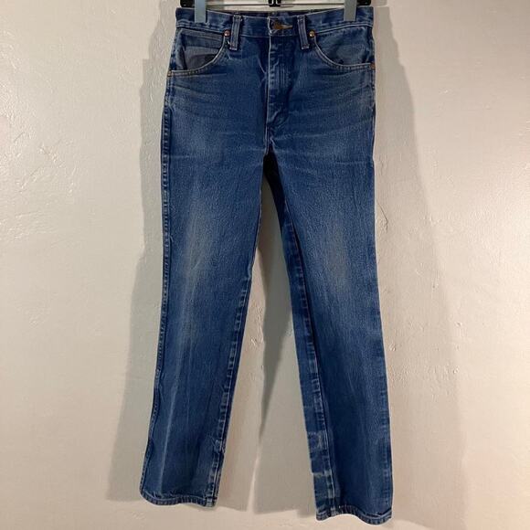 Wrangler Faded Blue Denim‎ Cowboy Western Workwear Jeans - Picture 1 of 7